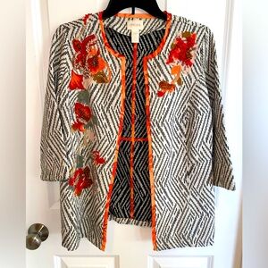 Chico’s Embroidered Jacket - Size 0P